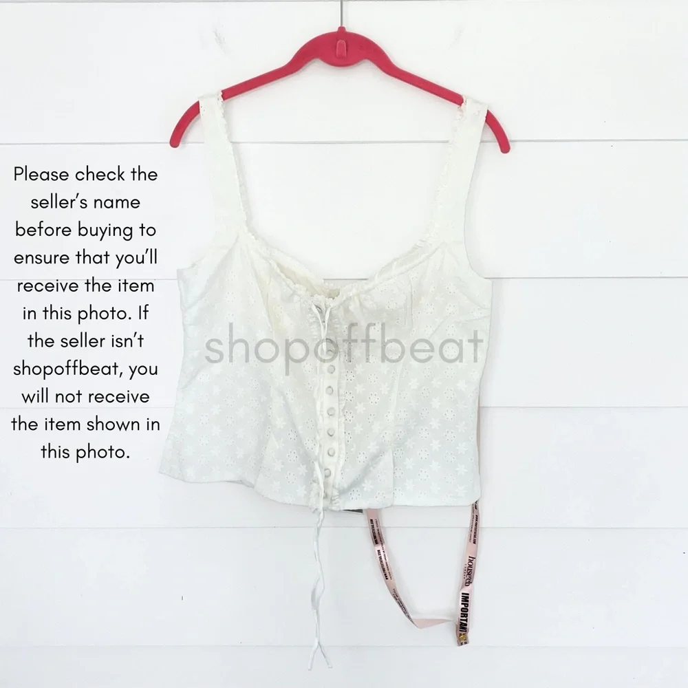 NEW House of CB Juana Top White Large+ (XL)